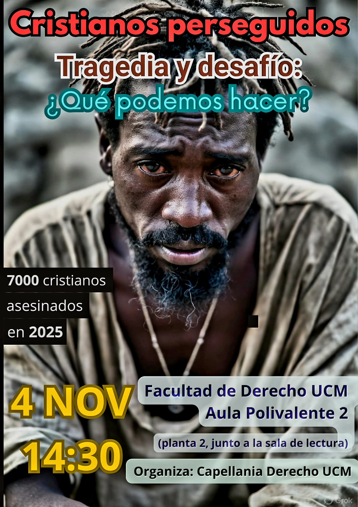 Cristianos perseguidos. Tragedia y Desafío. ¿Qué podemos hacer? (4 noviembre, Aula Polivalente II)